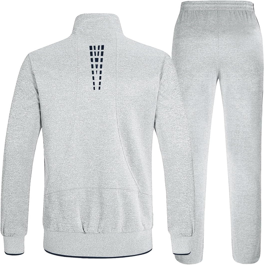 Men's Athletic Tracksuits: Casual 2-Piece Sweat Sets for Jogging and Warm-Up