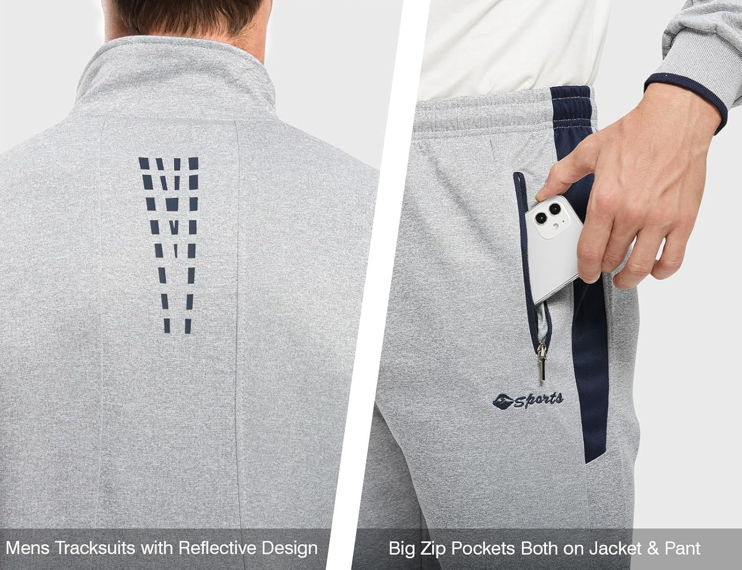 Men's Athletic Tracksuits: Casual 2-Piece Sweat Sets for Jogging and Warm-Up
