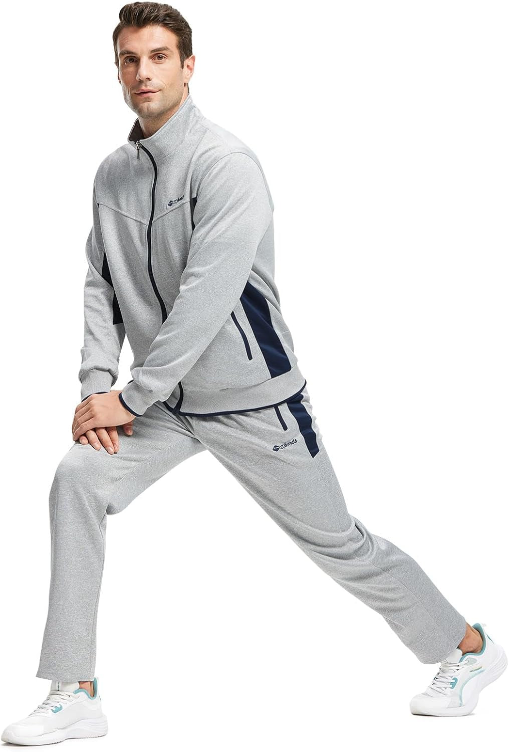 Men's Athletic Tracksuits: Casual 2-Piece Sweat Sets for Jogging and Warm-Up