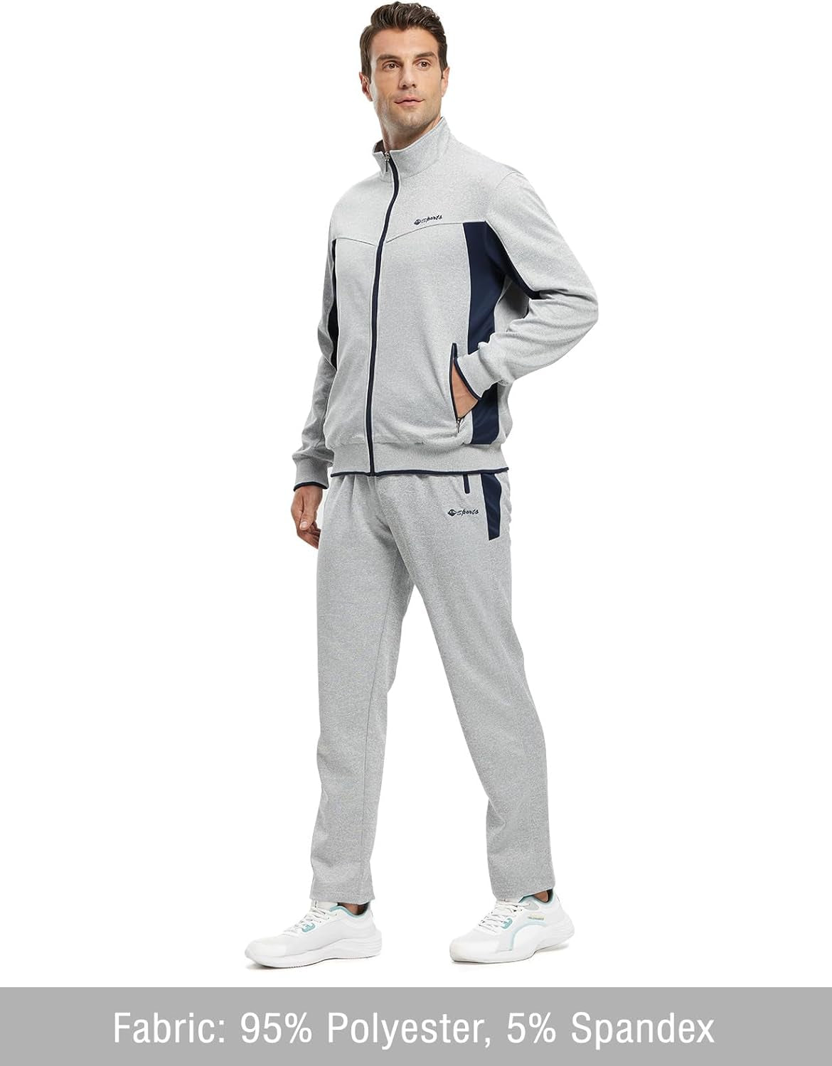 Men's Athletic Tracksuits: Casual 2-Piece Sweat Sets for Jogging and Warm-Up