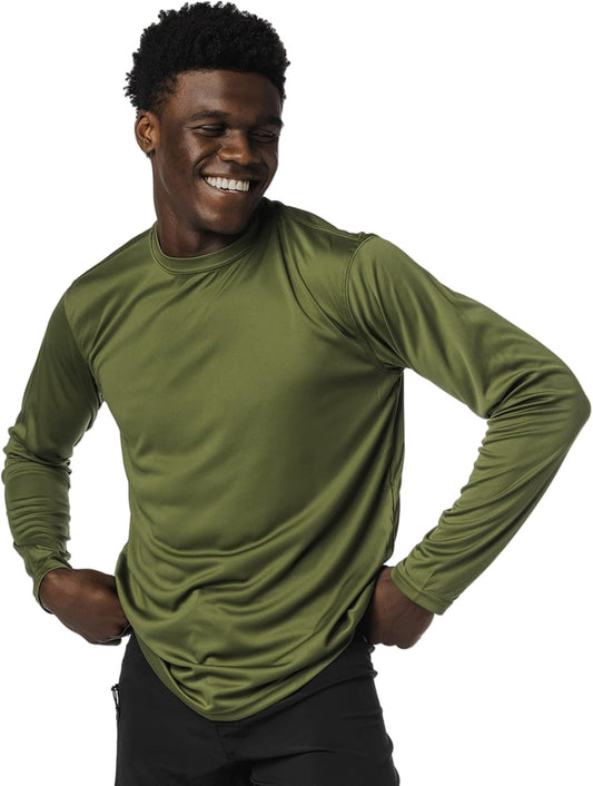 Men'S Outdoor UPF 50+ Long Sleeve T-Shirt, UV Sun Protection for Fishing, Running, Hiking, Swimming